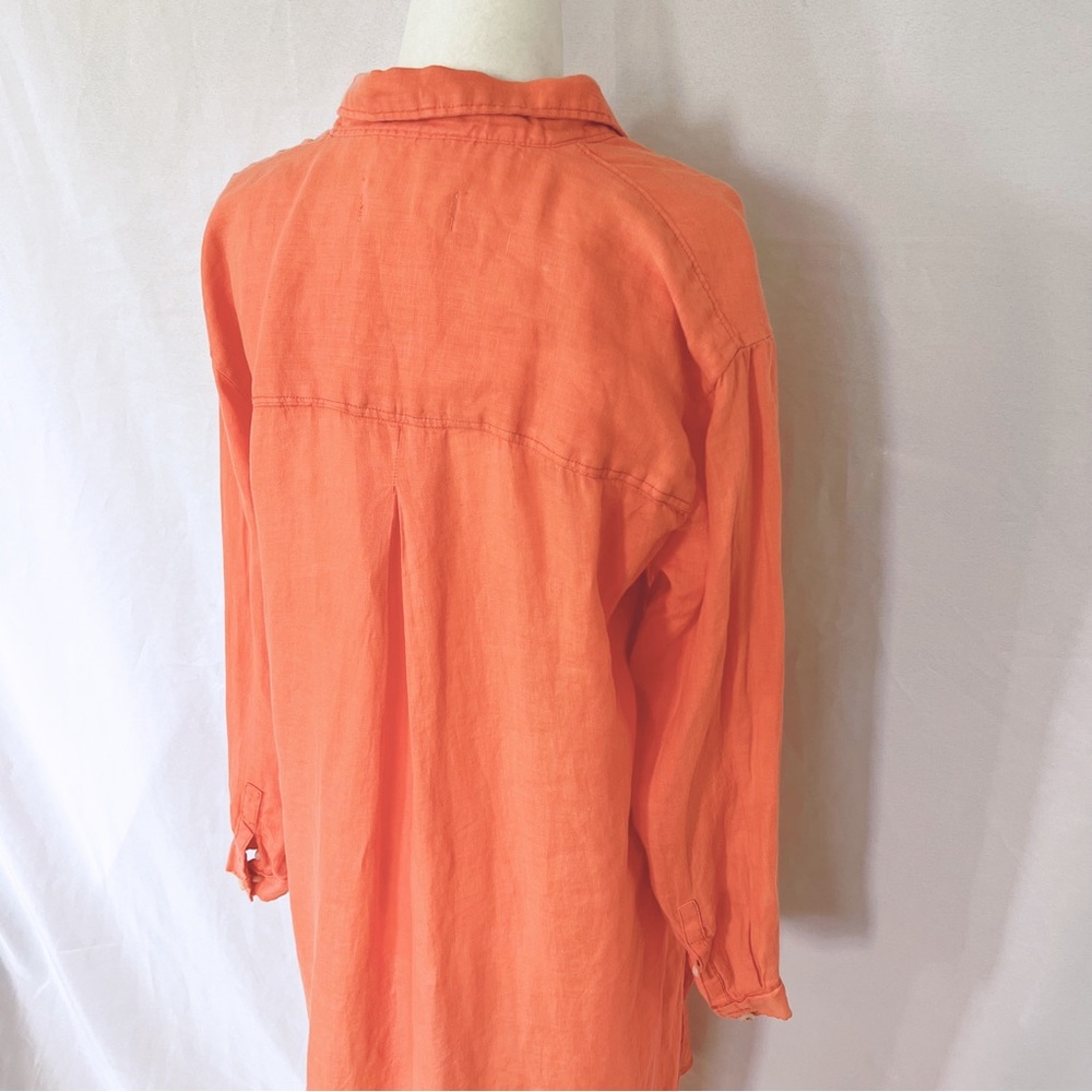 Relaxed Buttondown Linen Tunic Xs - image 7